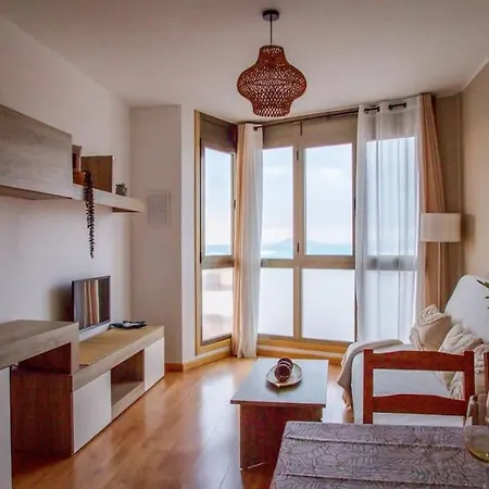 Lägenhet Apartamento Estrella Central Con Vista Al Mar Y Ascensor